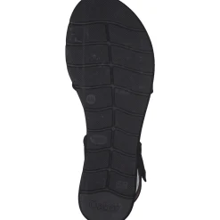 Gabor Comfort 42.700, Keilsandaletten, Damen, schwarz (uni+gold)