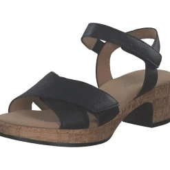 Gabor Comfort 62.072, Plateau-Sandaletten, Damen, schwarz (S.Kork)