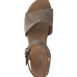 Gabor Comfort 22.071, Plateau-Sandaletten, Damen, sesamo