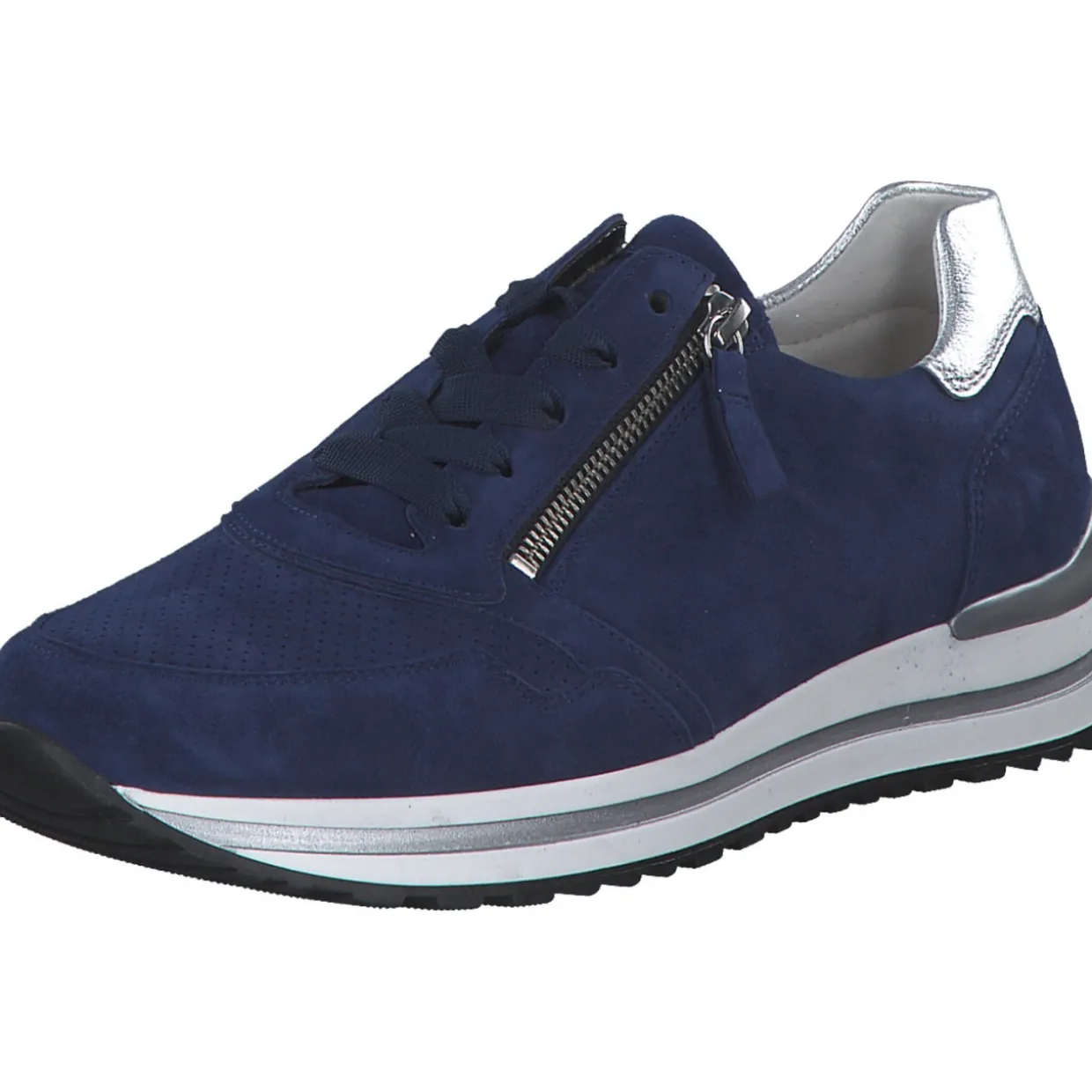 Gabor Comfort 46.528, Schnürschuhe, Damen, oceano/silber