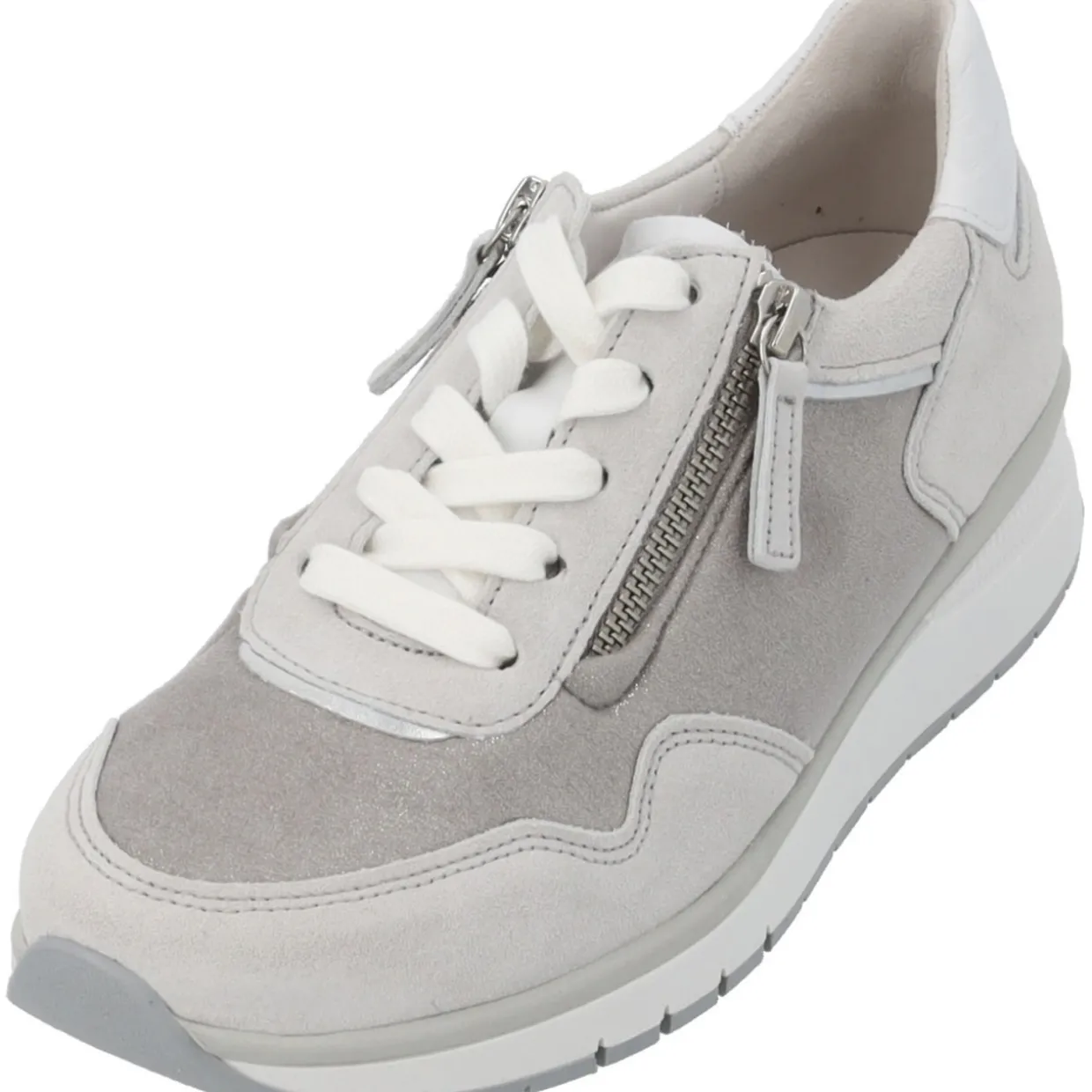 Gabor Comfort 46.308, Schnürschuhe, Damen, fumo/white/silber