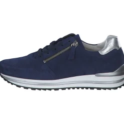 Gabor Comfort 46.528, Schnürschuhe, Damen, oceano/silber