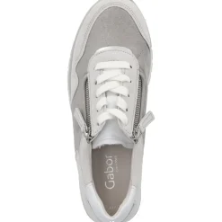 Gabor Comfort 46.308, Schnürschuhe, Damen, fumo/white/silber