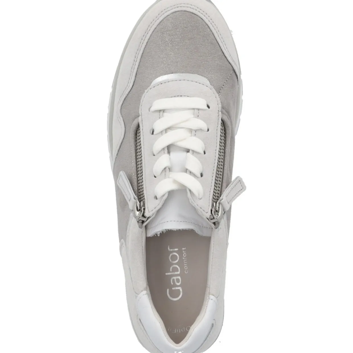 Gabor Comfort 46.308, Schnürschuhe, Damen, fumo/white/silber
