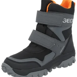 Geox J36FRC, Winterstiefel, Kinder, black/orange