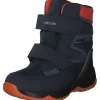 Geox J26FSB, Stiefeletten (Kinder), Kinder, NAVY/ORANGE