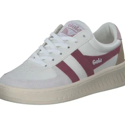 Gola Grandslam Trident CLA415, Schnürschuhe, Damen, white/cerise/chalk pink