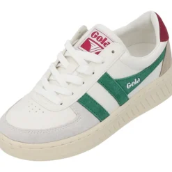 Gola Grandslam Trident CLA415, Schnürschuhe, Damen, white/emerald/cerise
