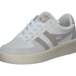 Gola Grandslam Trident CLA415, Schnürschuhe, Damen, white/feather grey/oat