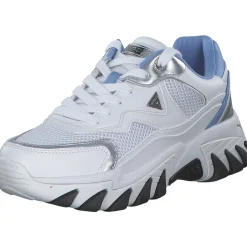 Guess FLTNOW-ELE12, Schnürschuhe, Damen, white / blue