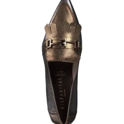 Hispanitas Schuhe CHI243573 Dali-I2, Ballerinas, Damen, acero/oro/oro