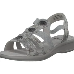 Jana Shoes 28165, Keilsandaletten, Damen, GREY/FLOWER
