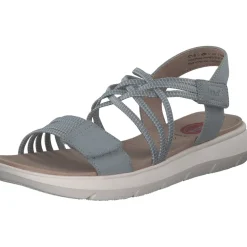 Jana Shoes 28766, Keilsandaletten, Damen, Blau (Denim)