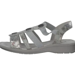 Jana Shoes 28165, Keilsandaletten, Damen, GREY/FLOWER