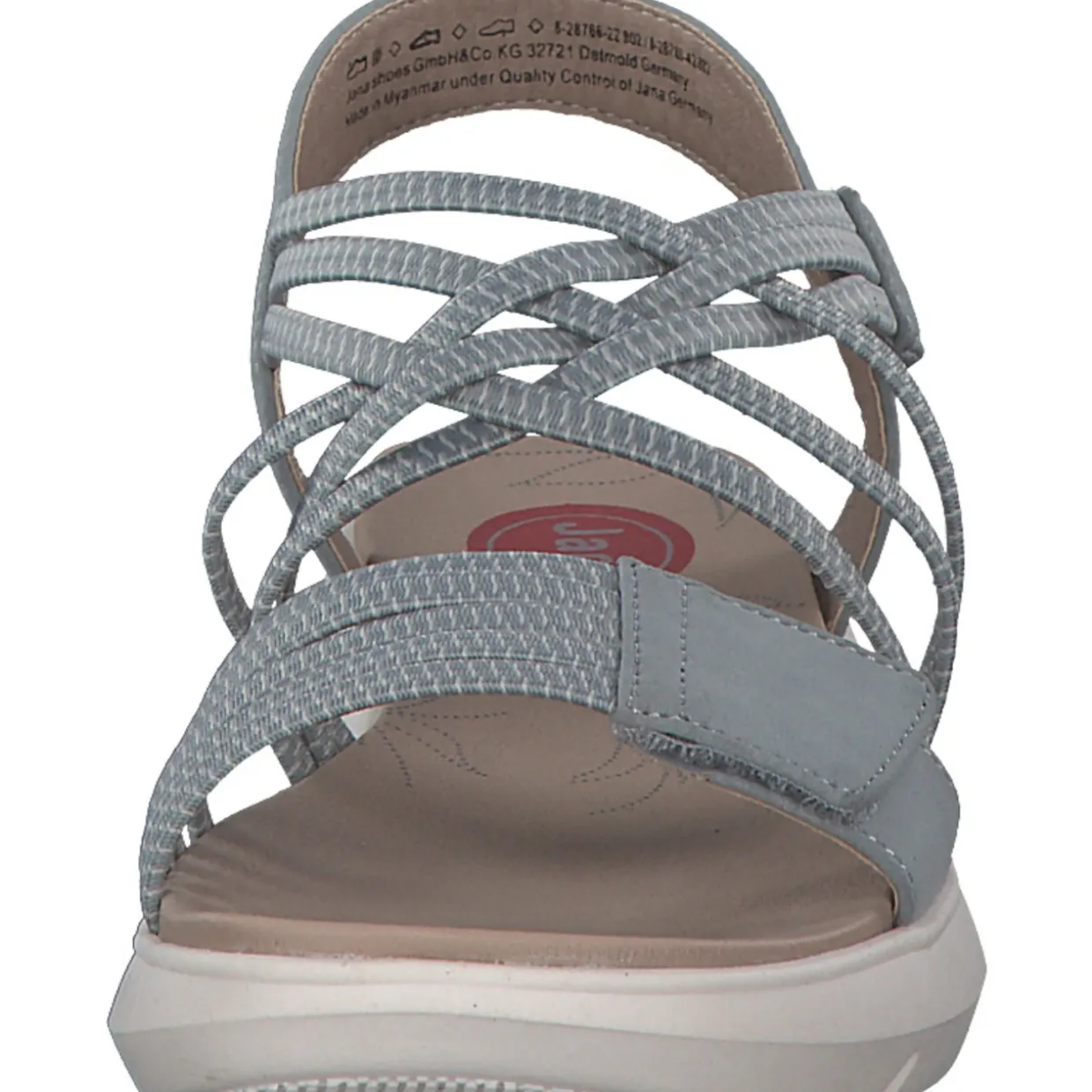 Jana Shoes 28766, Keilsandaletten, Damen, Blau (Denim)