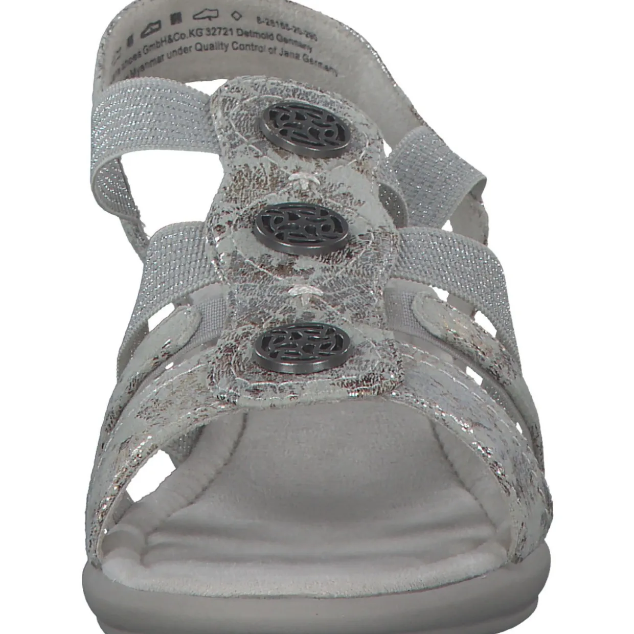 Jana Shoes 28165, Keilsandaletten, Damen, GREY/FLOWER