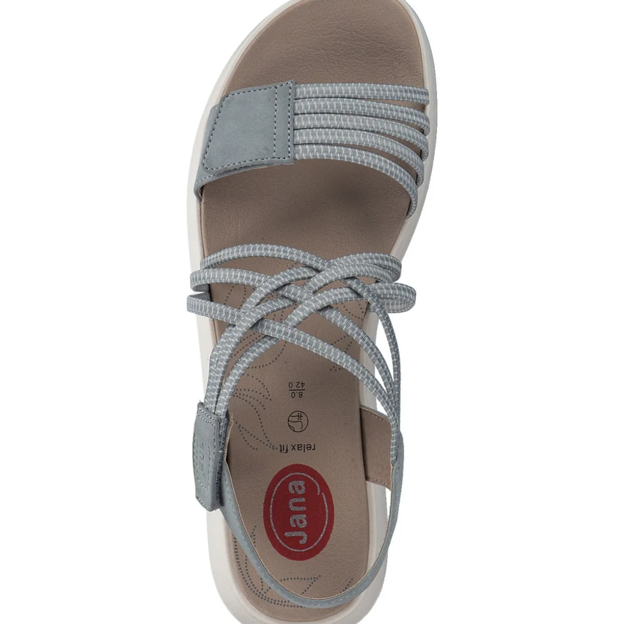 Jana Shoes 28766, Keilsandaletten, Damen, Blau (Denim)