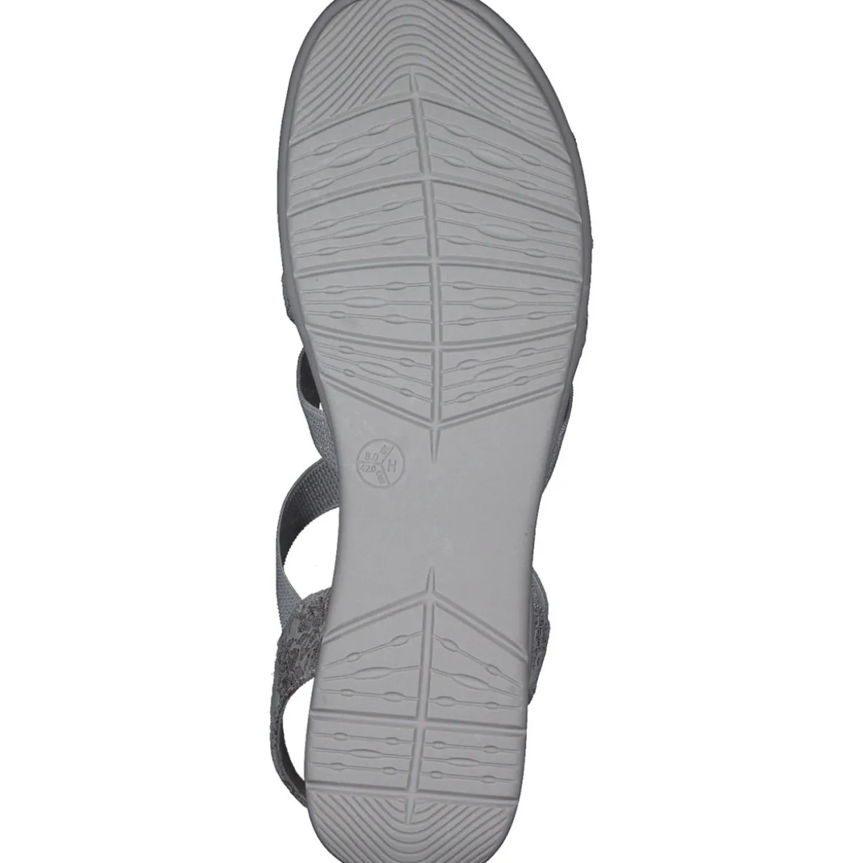 Jana Shoes 28165, Keilsandaletten, Damen, GREY/FLOWER