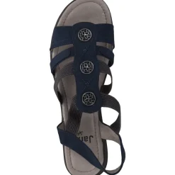 Jana Shoes 28165, Keilsandaletten, Damen, navy