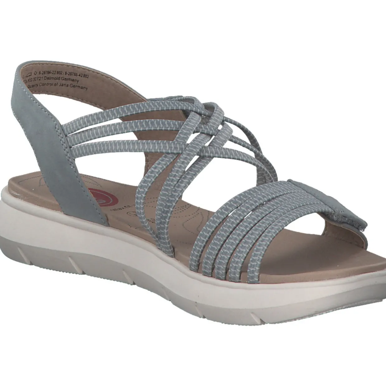 Jana Shoes 28766, Keilsandaletten, Damen, Blau (Denim)