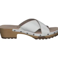 Jana Shoes 87301, Plateau-Pantoletten, Damen, white