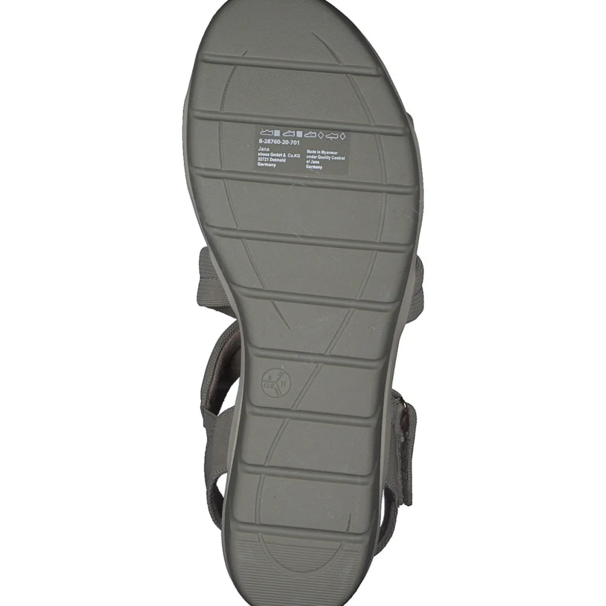 Jana Shoes 28760, Plateau-Sandaletten, Damen, sage