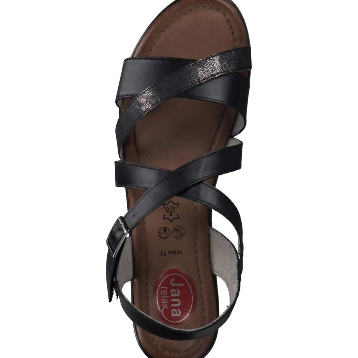 Jana Shoes 28115, Sandalen, Damen, Schwarz