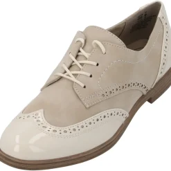 Jana Shoes 23260, Schnürschuhe, Damen, Beige