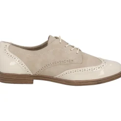 Jana Shoes 23260, Schnürschuhe, Damen, Beige