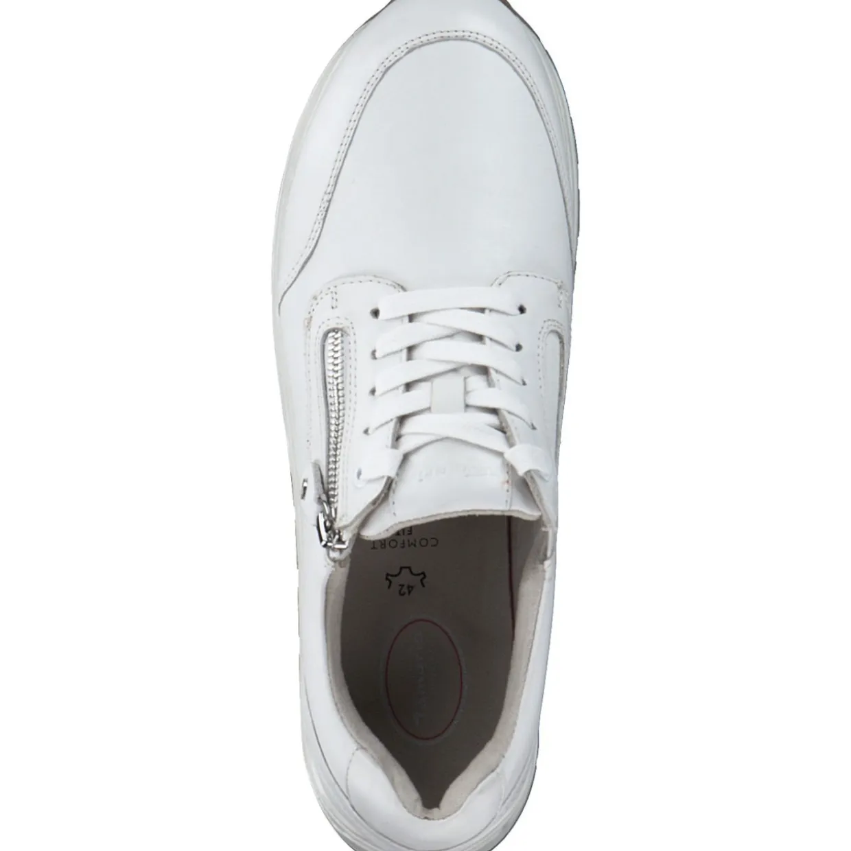 Jana Shoes 83711, Schnürschuhe, Damen, white