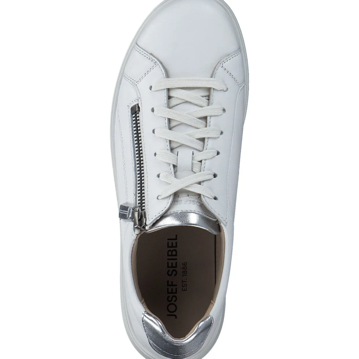 Josef Seibel Megan 01 96301, Schnürschuhe, Damen, WEISS-SILBER