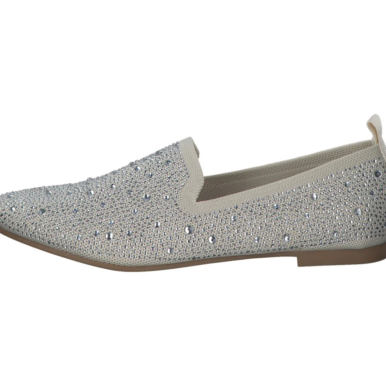 La Strada 2031004, Slipper, Damen, beige knitted stones