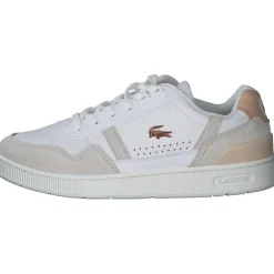 Lacoste T-Clip 44SFA0063, Schnürschuhe, Damen, White / Light Pink / Beige