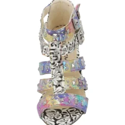 Laura Vita Albane 6324, Plateau-Sandaletten, Damen, Nuvola Velvet (Blau)