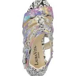 Laura Vita Albane 6324, Plateau-Sandaletten, Damen, Nuvola Velvet (Blau)