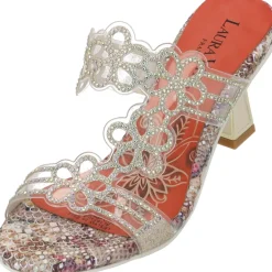 Laura Vita Leslyo 06, Plateau-Pantoletten, Damen, orange