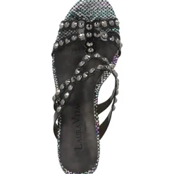 Laura Vita Nino 06, Plateau-Pantoletten, Damen, Schwarz/Grau