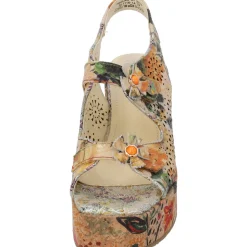 Laura Vita Paulao 01, Plateau-Sandaletten, Damen, Mehrfarbig/Beige