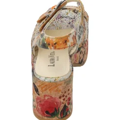 Laura Vita Paulao 01, Plateau-Sandaletten, Damen, Mehrfarbig/Beige