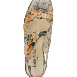 Laura Vita Paulao 01, Plateau-Sandaletten, Damen, Mehrfarbig/Beige