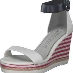 Marco Tozzi 88703, Klassische Pumps, Damen, Weiß/Blau