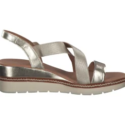 Marco Tozzi 28721, Plateau-Sandaletten, Damen, gold