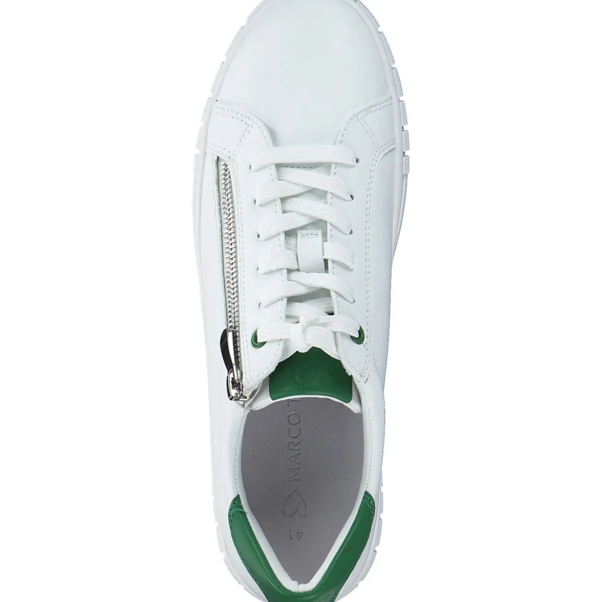Marco Tozzi 23764, Schnürschuhe, Damen, WHITE/GREEN