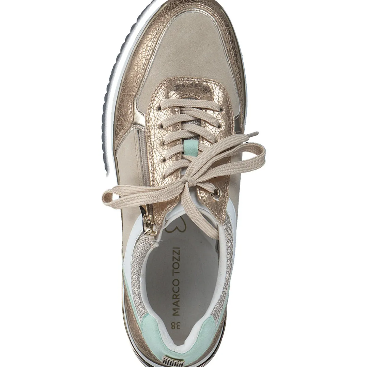 Marco Tozzi 23770, Schnürschuhe, Damen, GOLD COMB