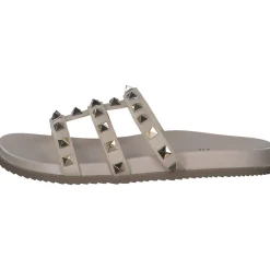 Menbur 24921, Plateau-Pantoletten, Damen, white (beige)