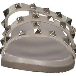 Menbur 24921, Plateau-Pantoletten, Damen, white (beige)