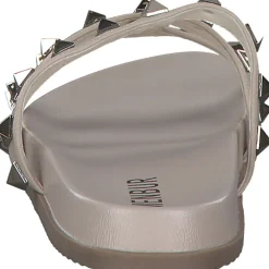 Menbur 24921, Plateau-Pantoletten, Damen, white (beige)