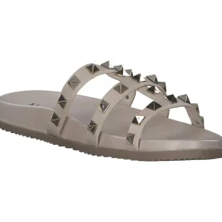 Menbur 24921, Plateau-Pantoletten, Damen, white (beige)