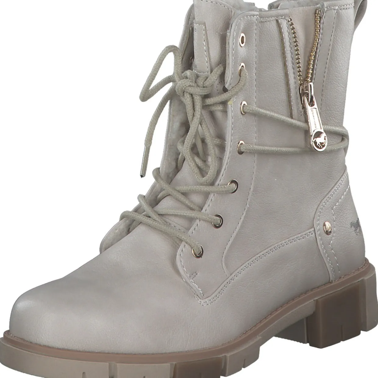 Mustang 1443602-243, Schnürstiefel, Damen, Beige (Ivory)