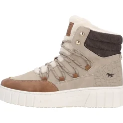 Mustang 1446601, Schnürstiefel, Damen, taupe